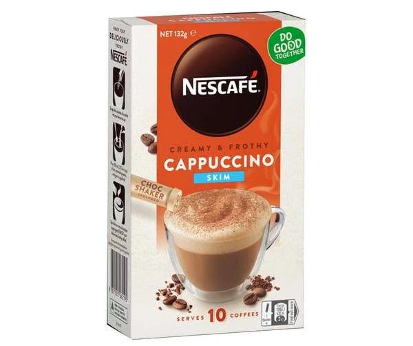 Nescafe Skim Cappuccino Coffee Sachets 10 Pack