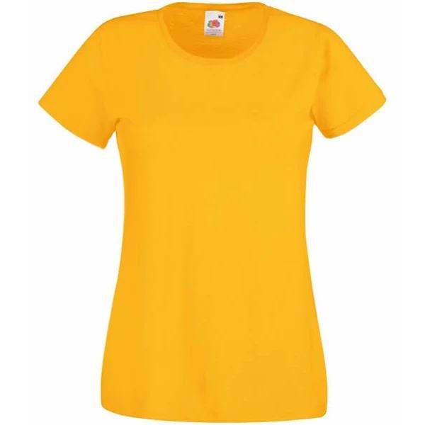 Fruit of The Loom Ladies/Womens Lady-Fit Valueweight Short Sleeve T-Shirt Sunflower M