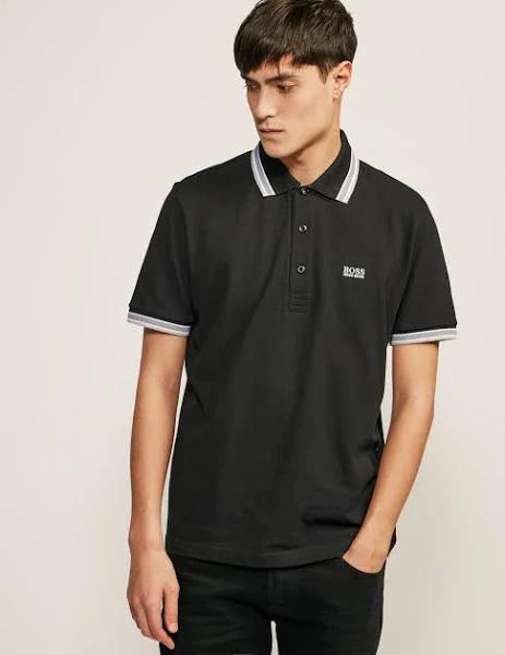 Boss Paddy Polo T Shirt Black