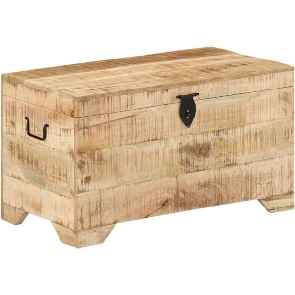 vidaXL Storage Chest Solid Rough Mango Wood