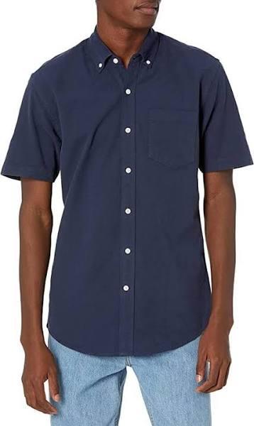 Amazon Essentials Men's Regular-fit Short-Sleeve Pocket Oxford Shirt