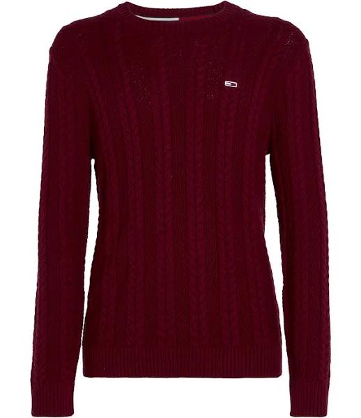 Tommy Hilfiger Jeans Logo Pure Cotton Sweater - Bordeaux Bordeaux / XXL