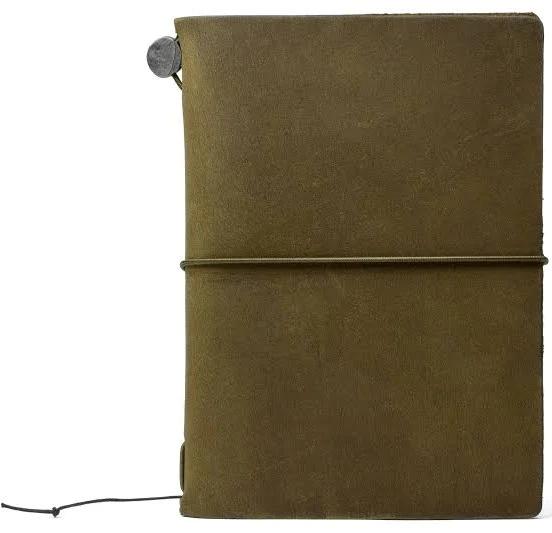 Traveler's Notebook Leather Cover Starter Kit - Passport Size - Olive