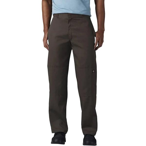 Dickies 85283 Loose Fit Double Knee Work Pants - Dark Brown, 34