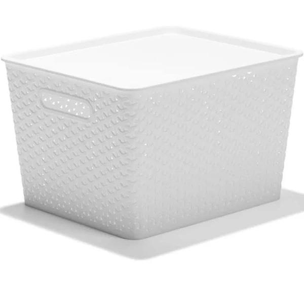 Kmart Storage Container with Lid-Medium, White