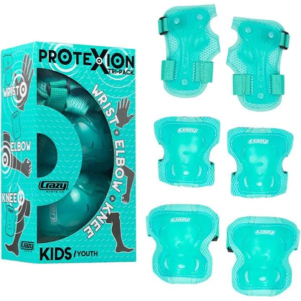 Crazy Skates Protexion Kids Tri-Pack Teal