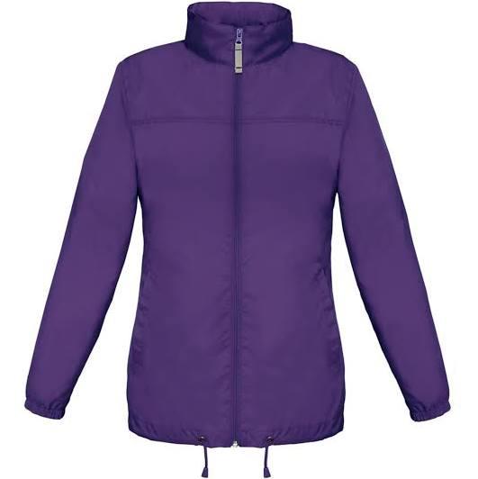 B&C Womens/Ladies Sirocco Lightweight Windproof, Showerproof & Water Repellent Jacket Purple S