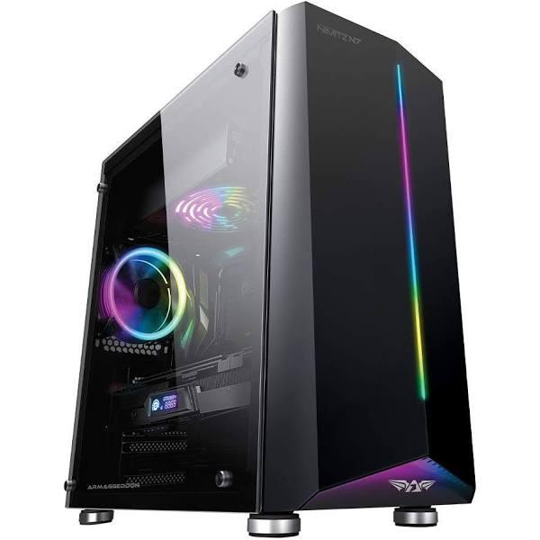 Gaming PC Case Armaggeddon Nimitz N7 RGB Mid Tower Case Black