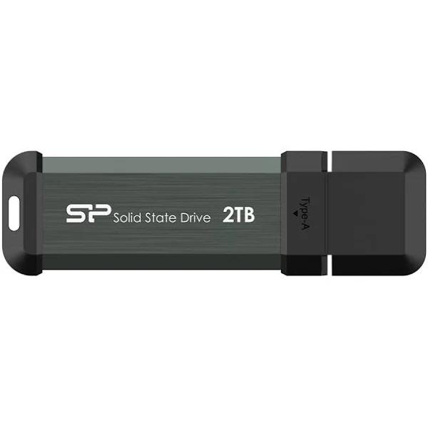 Silicon Power MS70 2TB USB 3.2 Gen 2 SSD Flash Drive - Gray