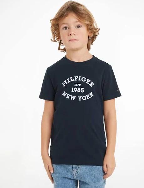 Tommy Hilfiger-Boys Navy Blue Logo T-Shirt