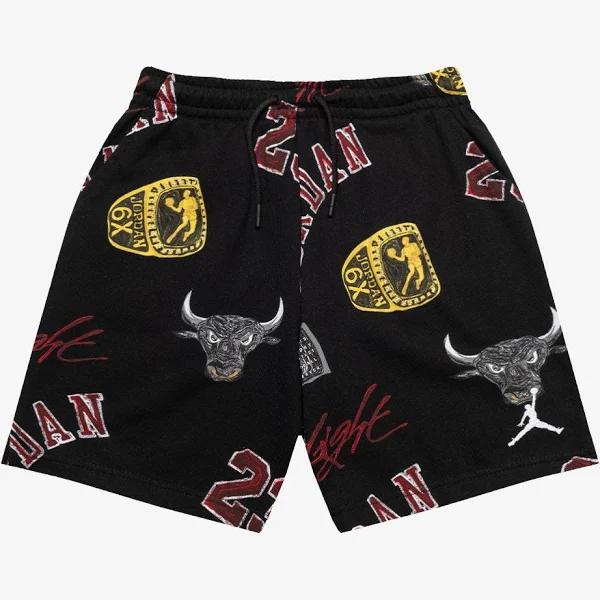 Jordan Kids' Essentials AOP Shorts Black - Size L