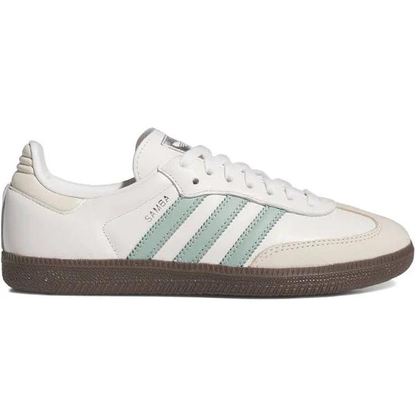 adidas-Samba OG Shoes-Women-Cloud White / Hazy Green / Wonder White-8