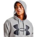 Under Armour Mens Rival Fleece Big Logo Hoodie Grey L