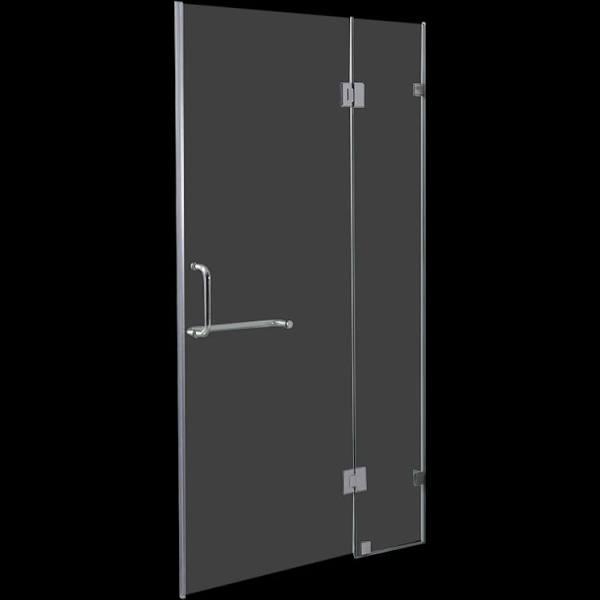 120 x 200cm Wall to Wall Frameless Shower Screen 10mm Glass by Della Francesca