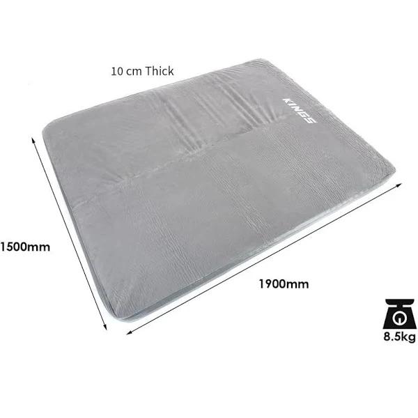 Adventure Kings Queen Self Inflating Foam Mattress 100mm Camping Portable Mat