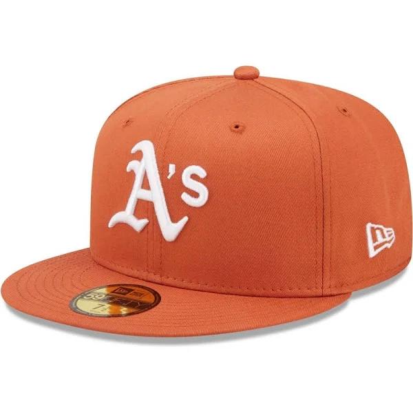 New Era Oakland Athletics League Essential 59Fifty Fitted Cap Brown/ White