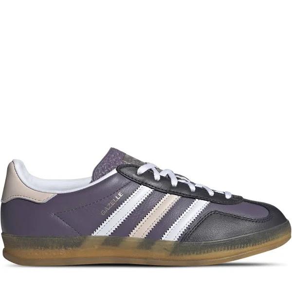 Adidas Originals Gazelle Indoor Sneakers in Purple And White