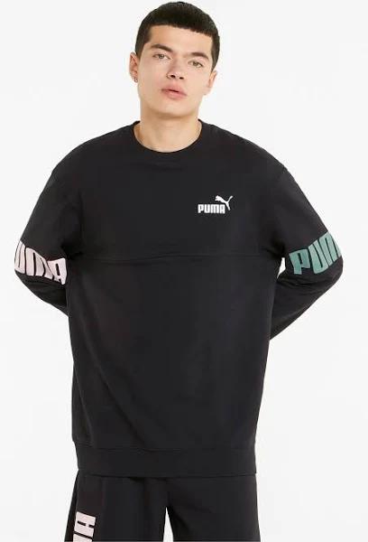 Puma Power Colorblock Crew Black L