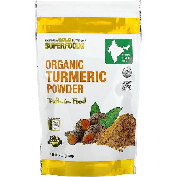 California Gold Nutrition Superfoods, Organic Turmeric Powder, 4 oz (114 g)