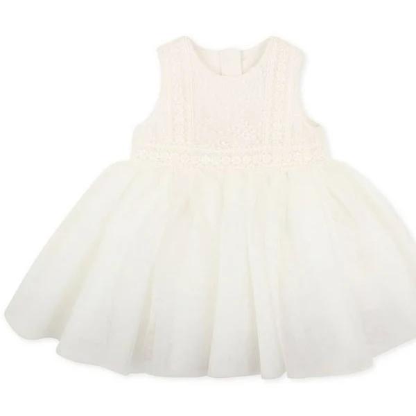 Bebe Embroidered Organza Tulle Dress Ivory 3