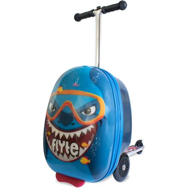 Zinc Flyte Kids Suitcase Scooter Stormy The Shark