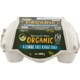 Yallamundi Farm 6 Large Organic Free Range Eggs 300g