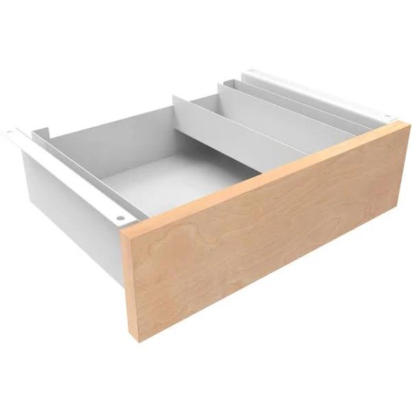 Desky Minimal Under Desk Drawer White / Curly Birch