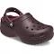 Crocs Unisex Classic Platform Lined Clog - Dark Cherry