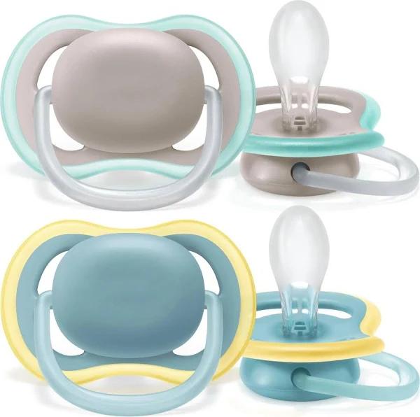 Avent Ultra Air Soothers 18+ Months Grey & Green 2pk