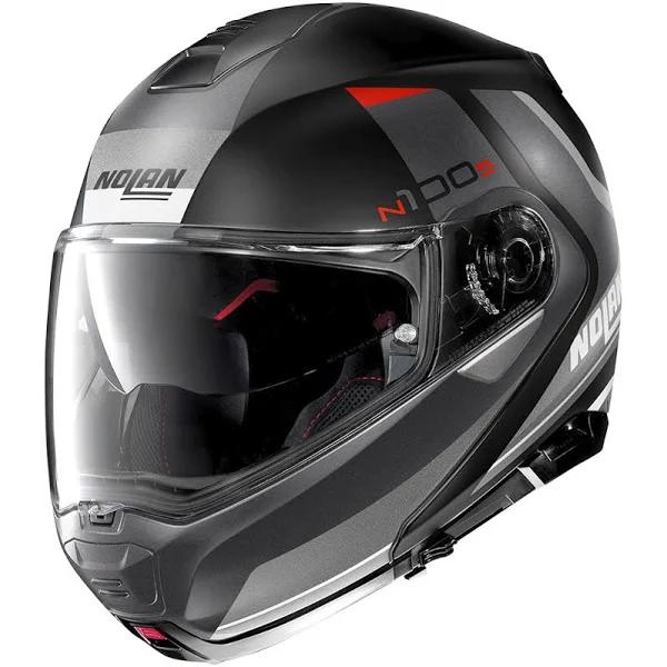 Nolan N100-5 Hilltop N-COM Flip Front Helmet (Flat Black/Grey)