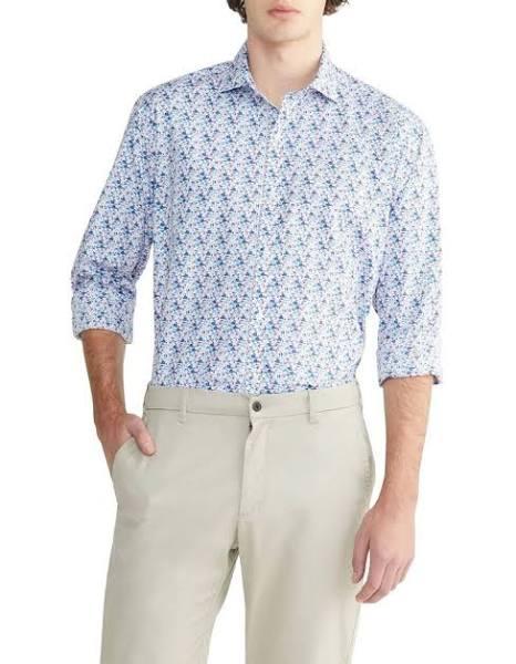 Van Heusen Classic Floral Print Long Sleeve Shirt in Pink Blue 41-90