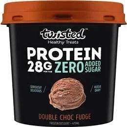 Twisted Protein Frozen Dessert Double Choc Fudge 475ml