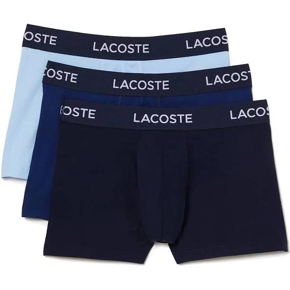 Lacoste 3 Pack Trunks in Blue