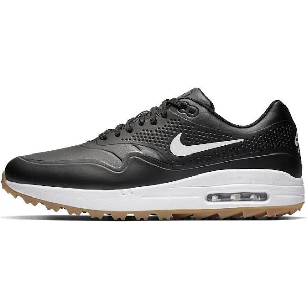 Nike Air Max 1 G Spikeless Golf Shoes - Black/White/Gum - Size: 10 M