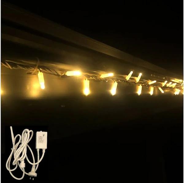 String Lights Warm White 10m White Wire & Controll