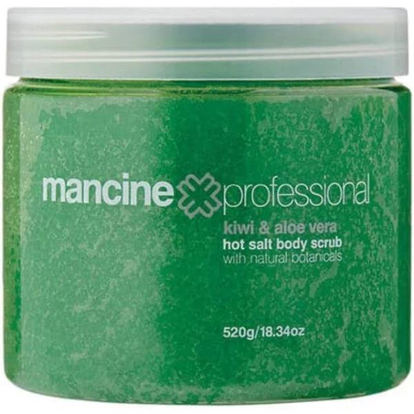 Mancine - Hot Salt Body Scrub: Kiwi & Aloe 520g