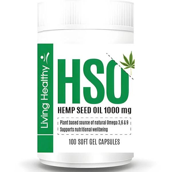 Living Healthy Hemp Seed Oil 1000mg 100 Capsules