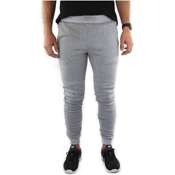 Riflessi Mens Skinny Track Pants Joggers Trousers Gym Casual Sweat Cuffed Slim trackies Fleece - Heather Grey - 3XL