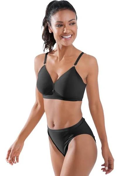 Side Smoothing Soft Cup Wireless Padded Bra, Black / 20B by Naturana