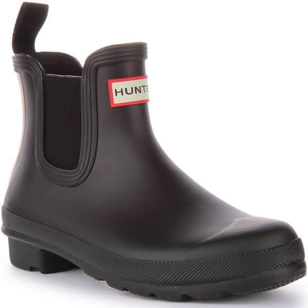 Hunter Original Chelsea Boot Logo Women's Black Boots - US 10