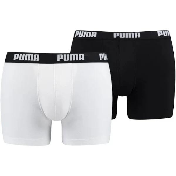 Puma Basic Boxer Shorts White Black (2 Units) - M