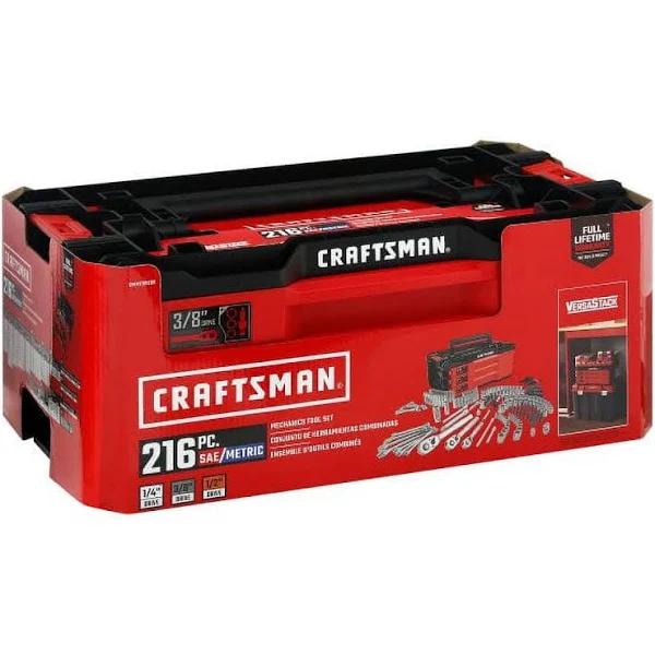 Craftsman Mechanics Tools Kit with 3 Drawer Box, 216-Piece (CMMT99206)