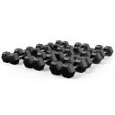 10-30kg Rubber Hex Dumbbell Set