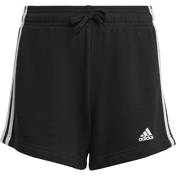 adidas-Essentials 3-Stripes Shorts-Kids-Black / White-13-14