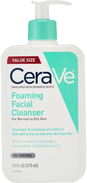 CeraVe, Foaming Facial Cleanser, for Normal to Oily Skin, 473 ml