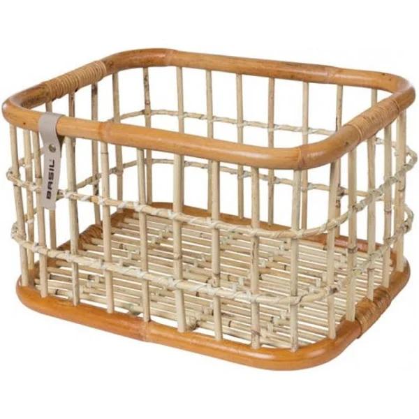 Basil Basket Rear Green Life Rattan L 30L Brown