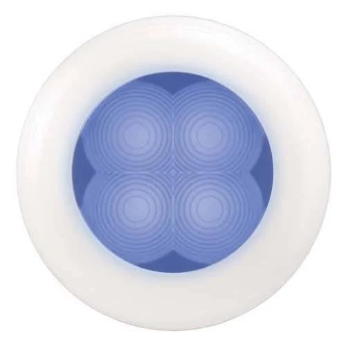 Hella Round Led Courtesy Lamp -Blue, 12V DC