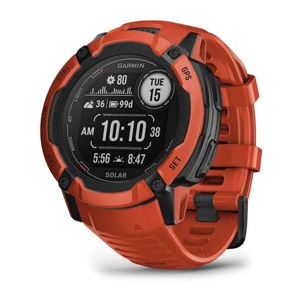 Garmin Instinct 2x Solar Smartwatch - Flame Red