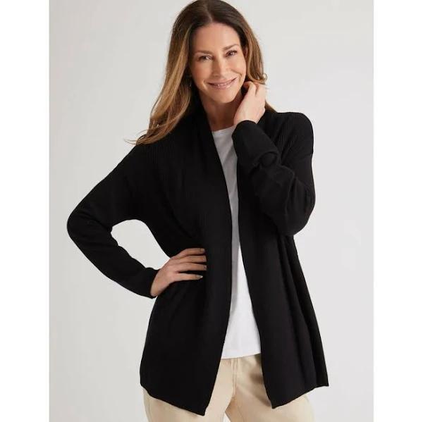 Millers Long Sleeve Edge to Edge Cardigan - Womens - Black