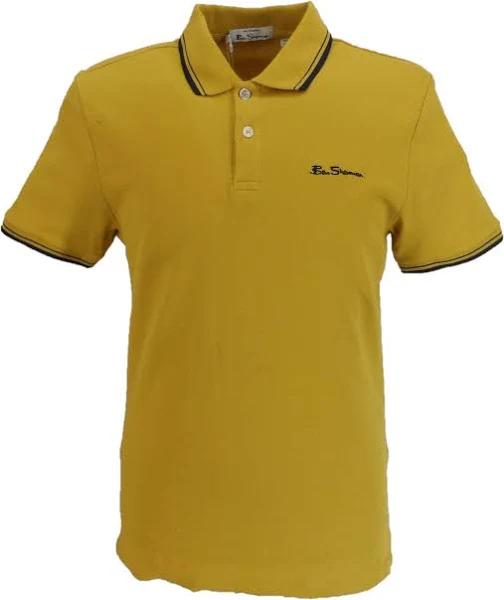 Ben Sherman Men's Signature Gold 100% Cotton Polo Shirt Small / Yellow